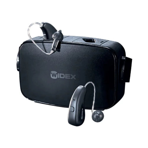 Widex Magnify MRR2D 100 Receiver in Canal (RIC) Rechargeable Battery Bluetooth Enabled, 2 Hearing Aids with charger